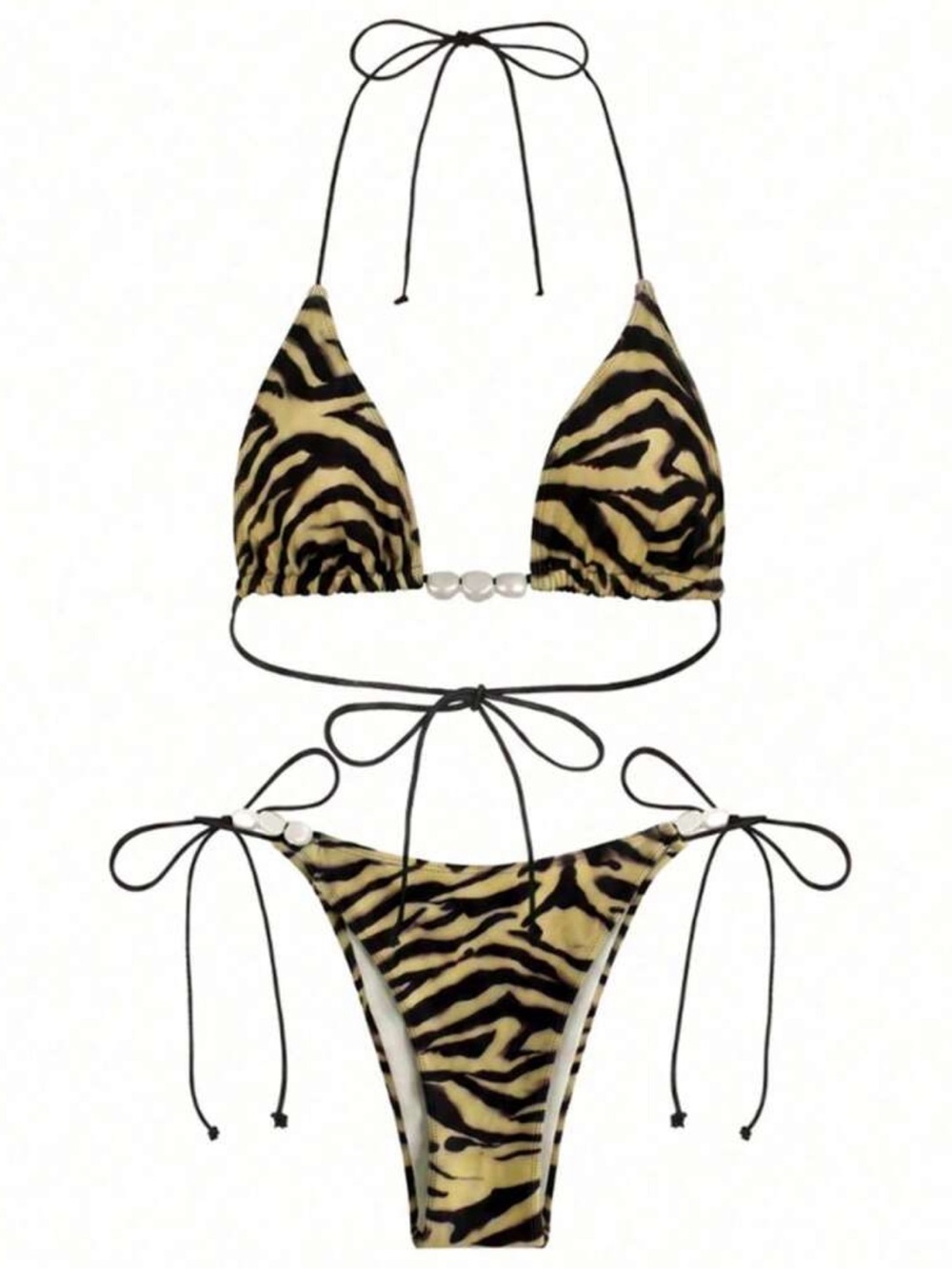 Polovedo Tiger Print & Pearls Bikini